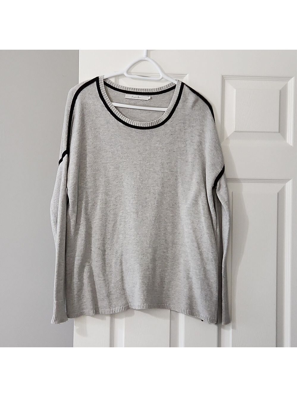 Grey and black sweater